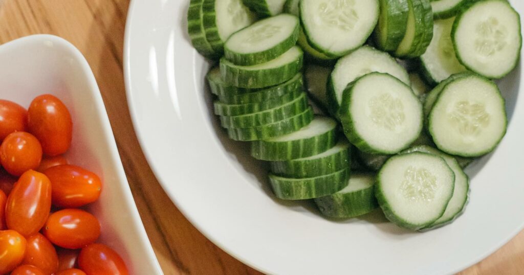 Cucumbers are on day 5 menu of fasting mimicking diet DIY plan