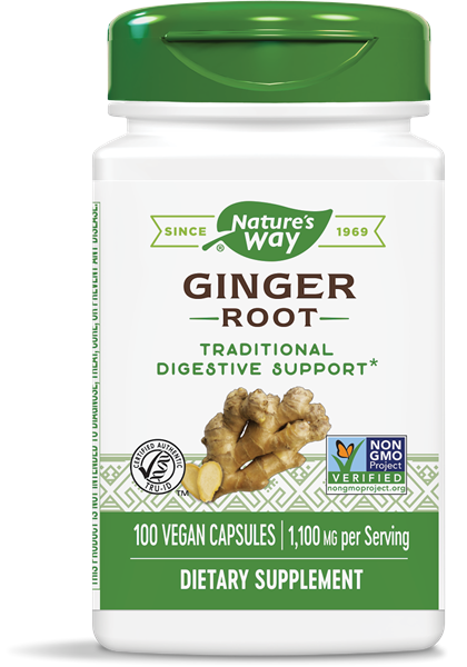 Ginger root dietary supplement, one of the best foods for an upset stomach