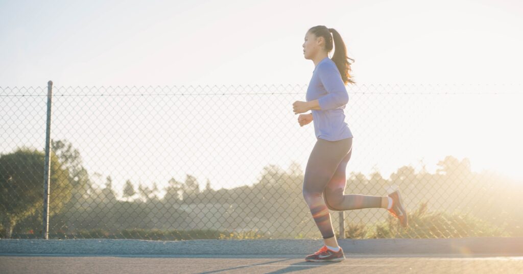 A woman exercising to be healthy