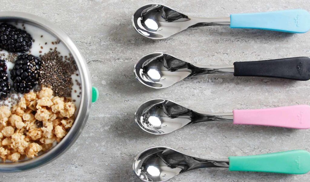 Sustainable kitchen products for toddlers — stainless steel spoons