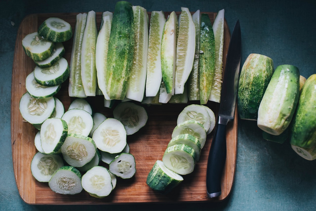 The Galveston diet includes  fresh sliced cucumber