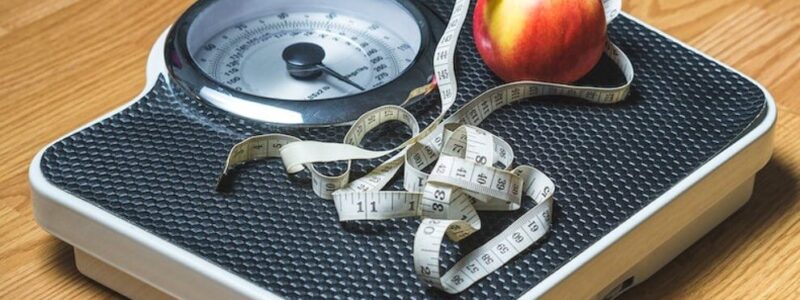 apple on weight scale